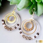 Boucles d'oreilles Résonance – Cercles et pierres naturelles