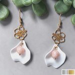Boucles d'oreilles Nuance – Fleur et pierre personnalisables
