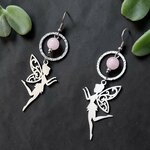 Boucles d'oreilles Faë – Fée et pierre naturelle