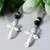 Boucles d'oreilles Credo – Croix et pierre naturelle personnalisable