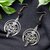 Boucles d'oreilles Souffle – Lotus, Lune et pierre naturelle
