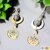 Boucles d’oreilles Quintessence – Lotus, lune et pierre naturelle