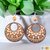 Boucles d'oreilles Rémanence – Motif solaire et pierre naturelle