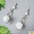 Boucles d’oreilles Primavera – Fleur et pierre naturelle personnalisables