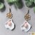 Boucles d'oreilles Nuance – Fleur et pierre personnalisables