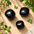 Pierres roulées d’Obsidienne Noire naturelles, noires et brillantes – 9 à 21 g