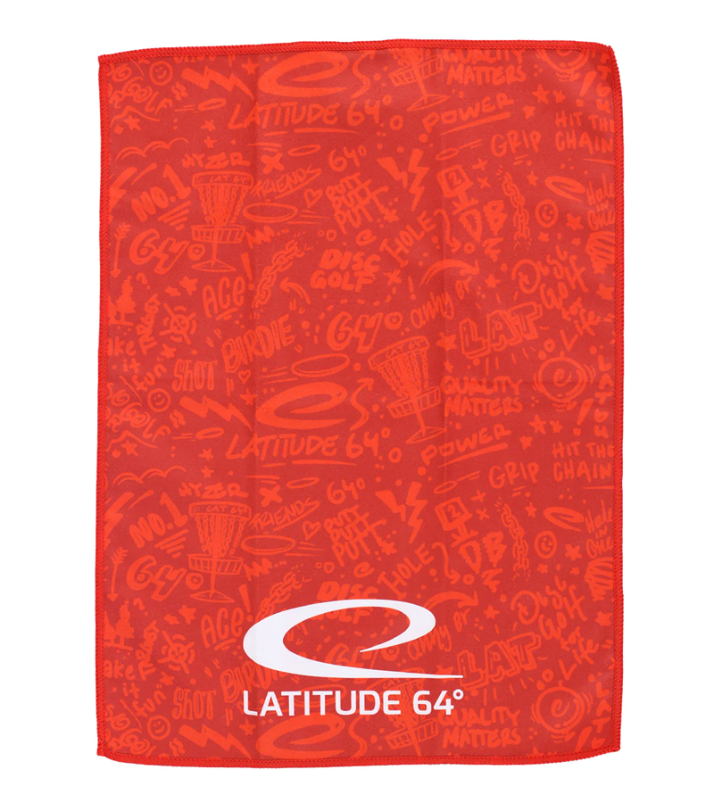 Hole19-DiscGolf-Latitude-64-Serviette-Quick-Dry-Towel-Rouge