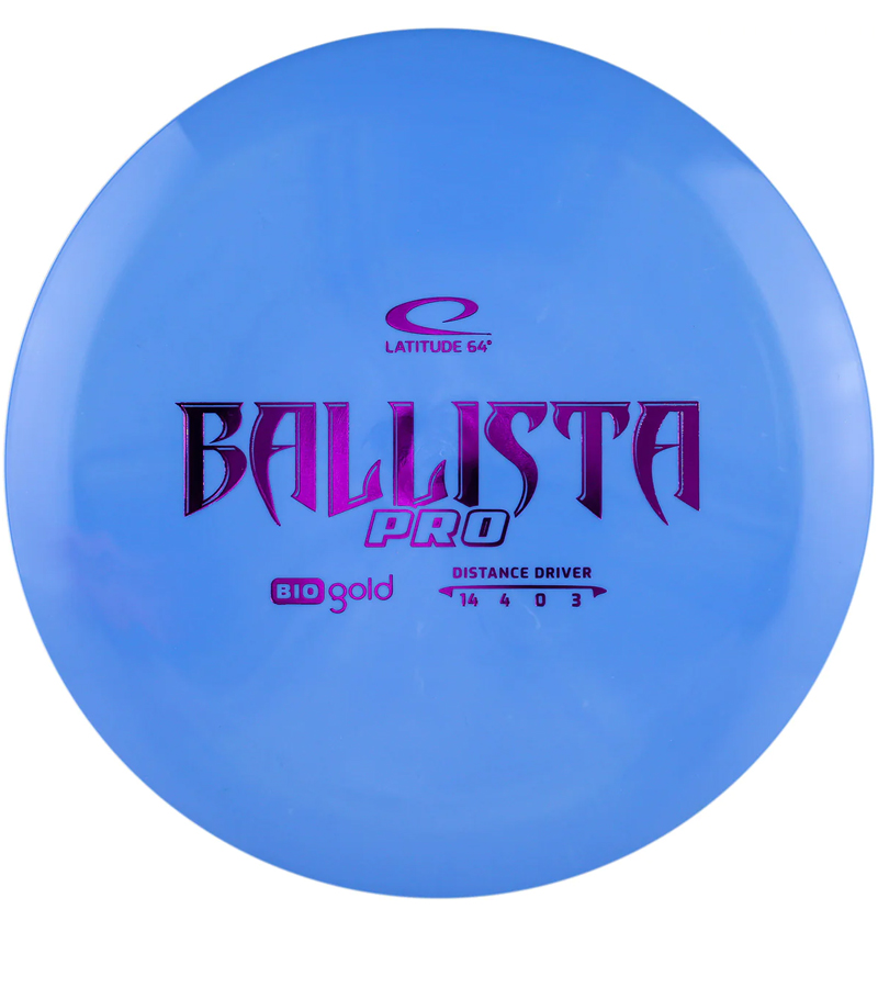 Hole19-DiscGolf-Latitude-64-BallistaPro-Bio-Gold-Bleu