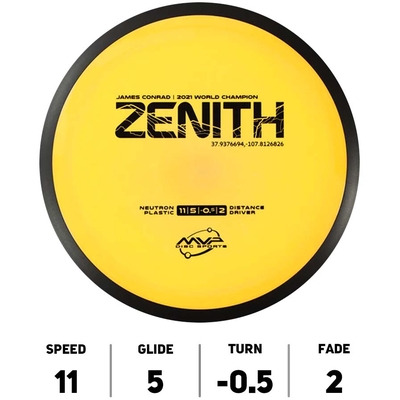 Zenith Neutron James Conrad Line 2021 World Champion - MVP Disc Sports