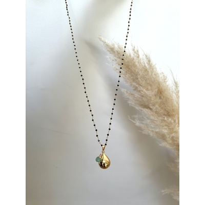 Bola chaîne perlée pierre semi-précieuse aventurine