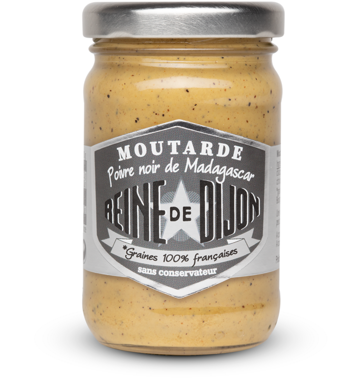 Moutarde au poivre noir de Madagascar 90g Reine de Dijon Nos