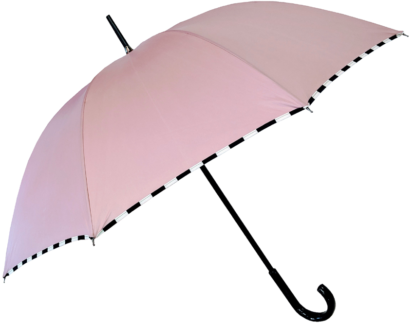 Parapluie damier rose poudré