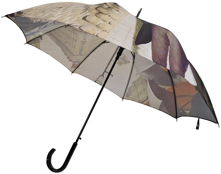 Parapluie long automatique Caillebotte Paris sous la pluie