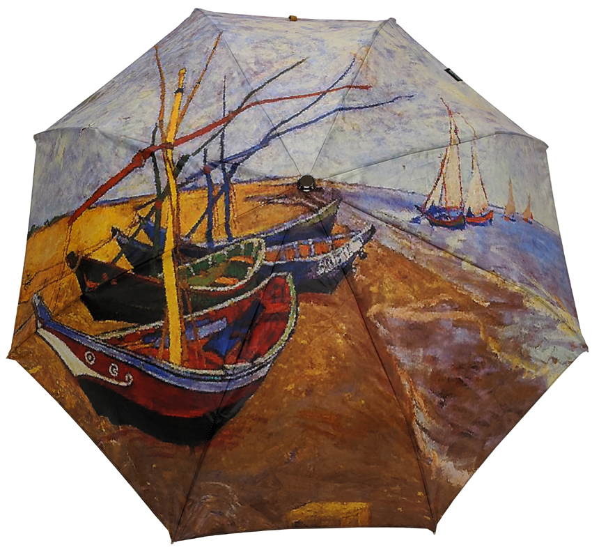 Parapluie mini automatique peintre Van Gogh barques aux Sainte Marie