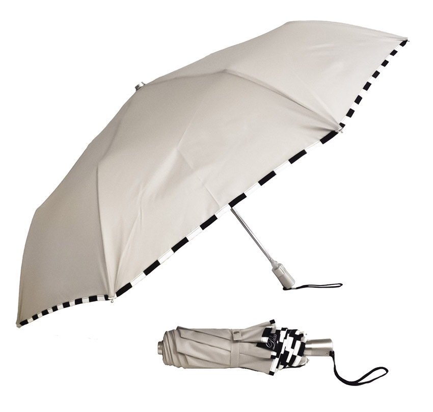 Parapluie mini damier beige