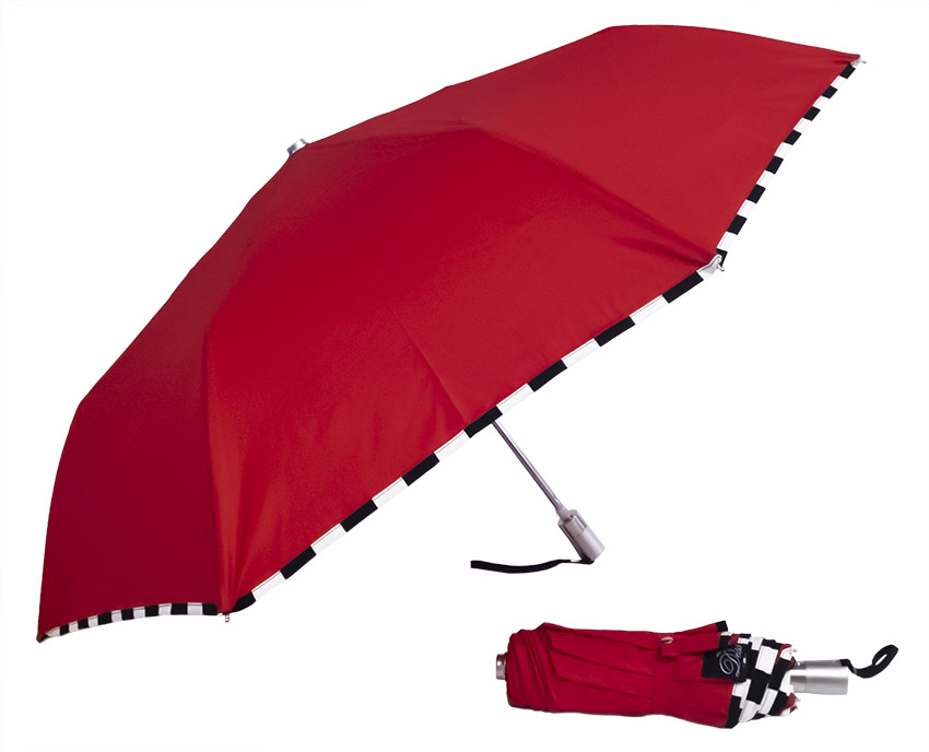 Parapluie mini damier rouge
