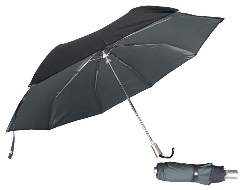 Parapluie mini openspeed gris anthracite biais noir