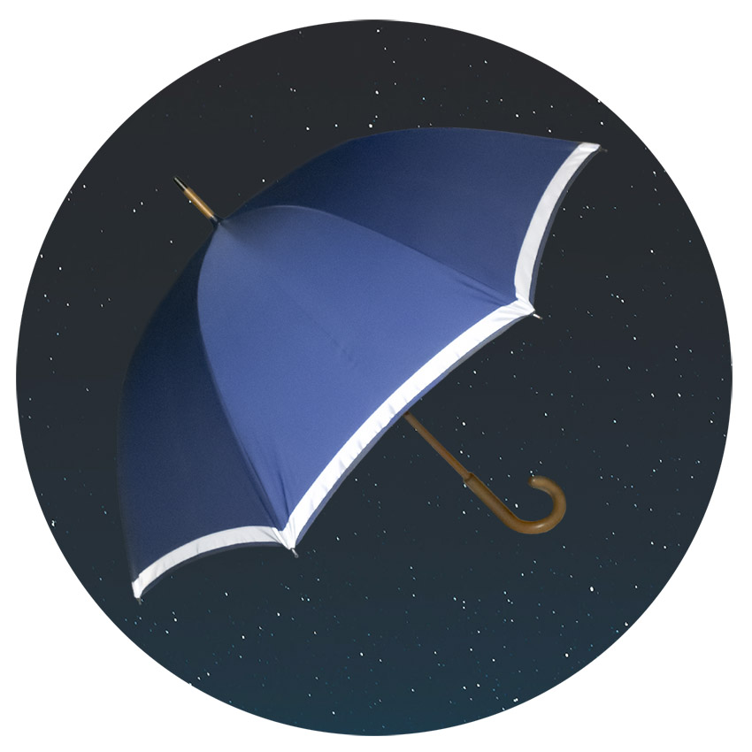 Parapluie ville bleu ritz bande réfléchissante