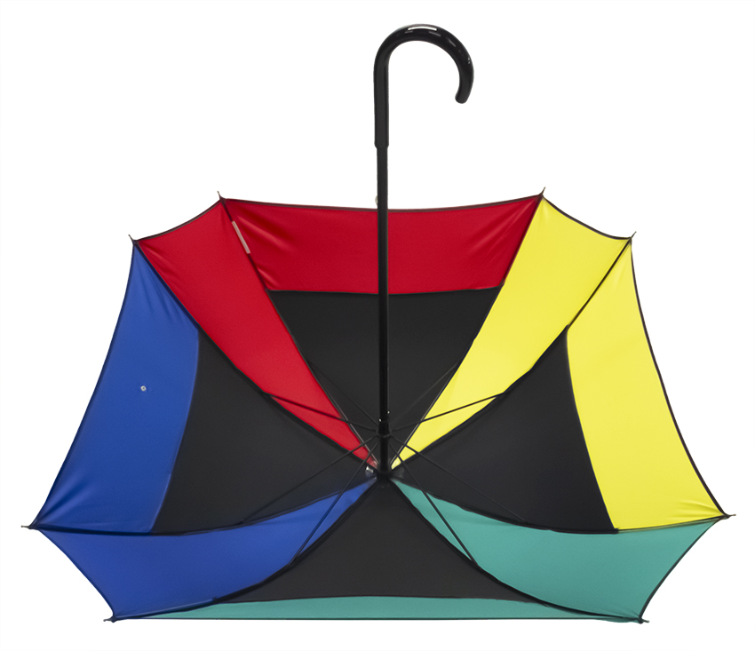 Parapluie carré droit multicolore