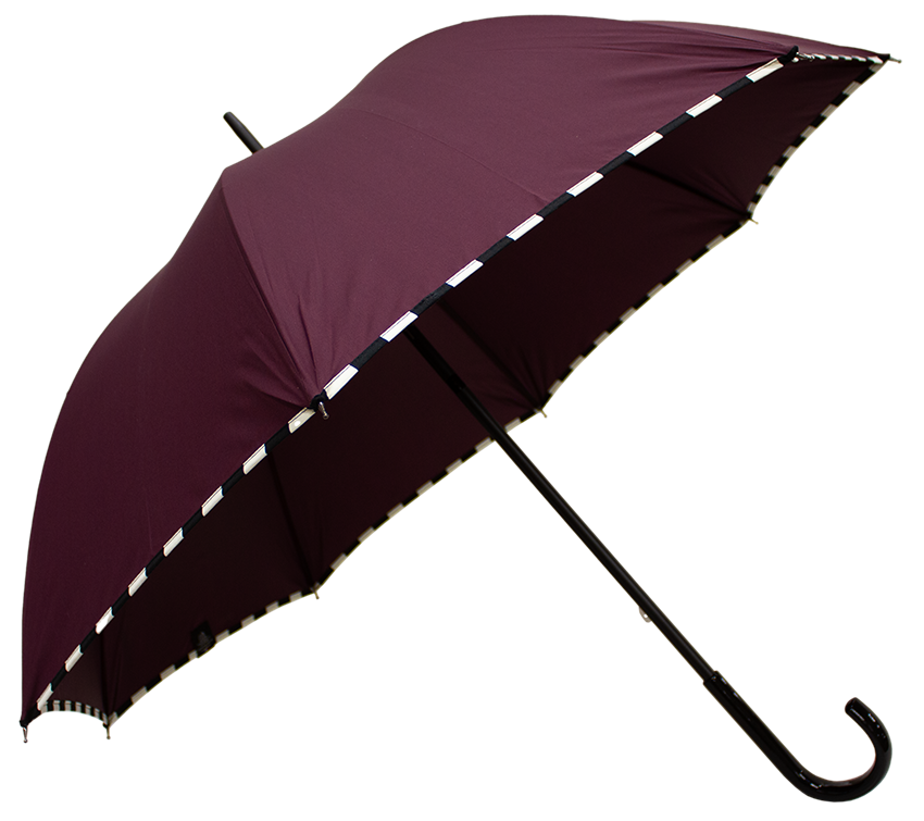 Parapluie droit damier prune