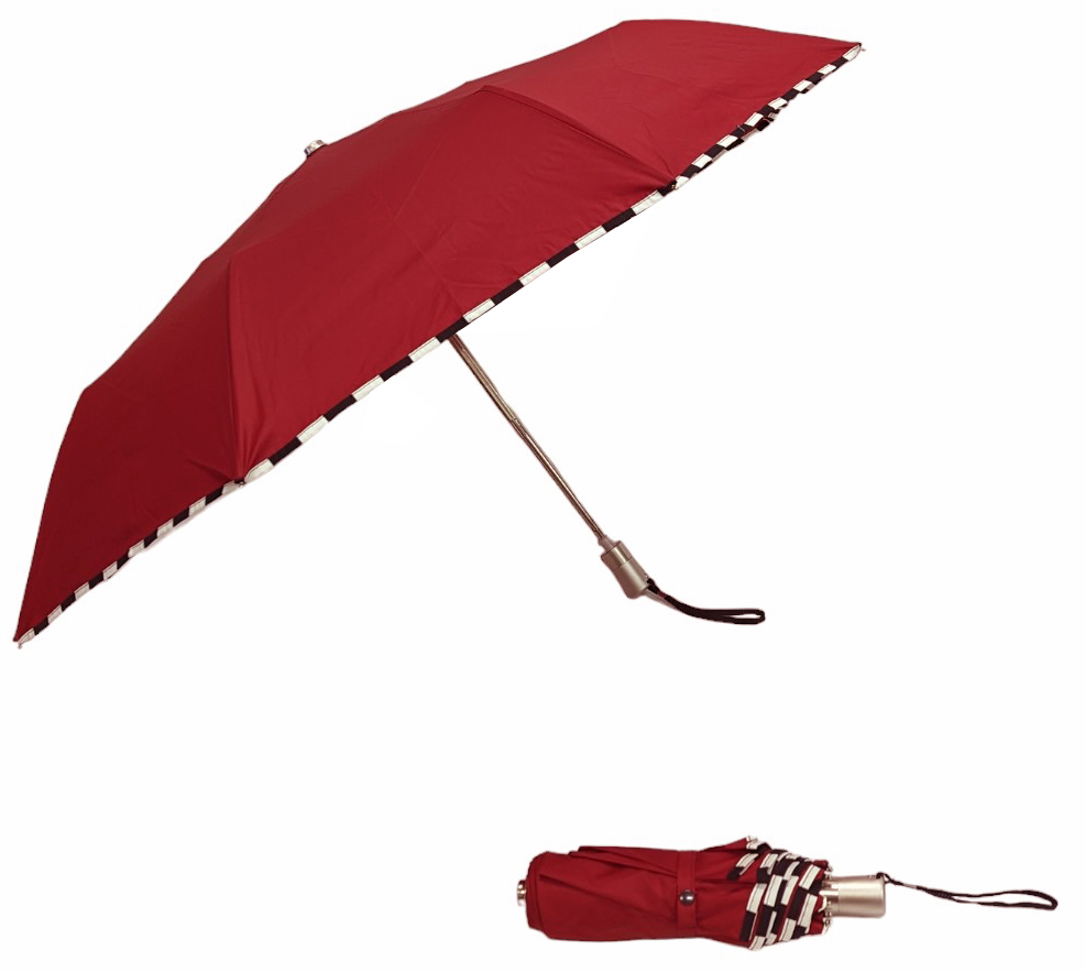 Parapluie mini damier rouge carmin