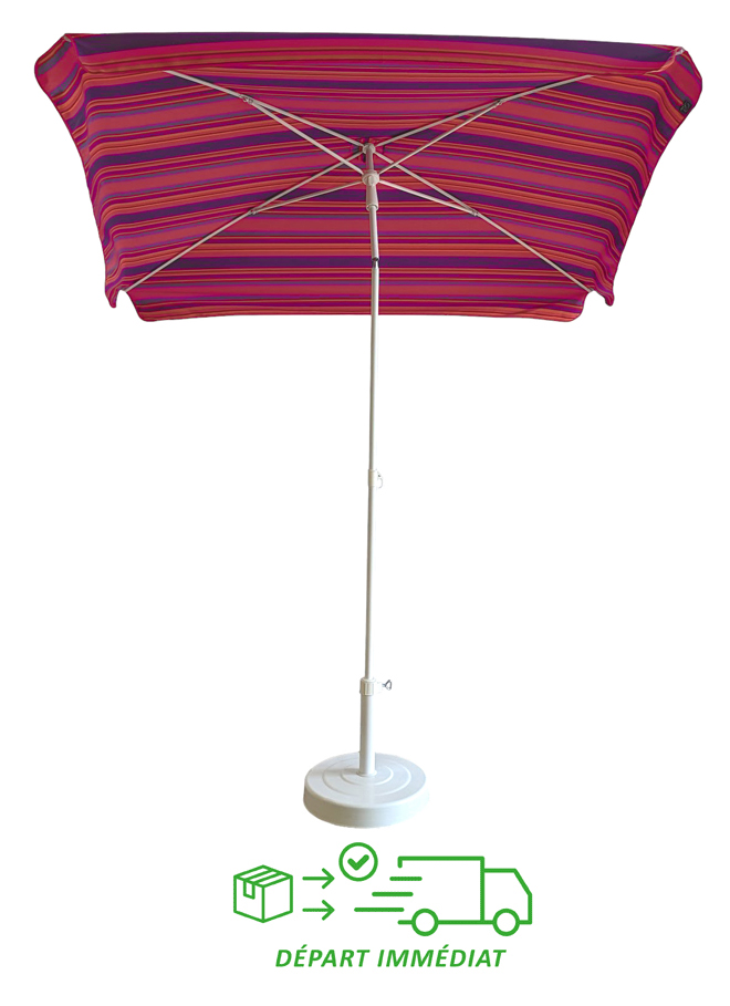 parasol-rect-rayure-fushia-165004DI