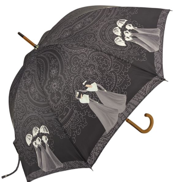 Parapluie droit arlésiennes noir