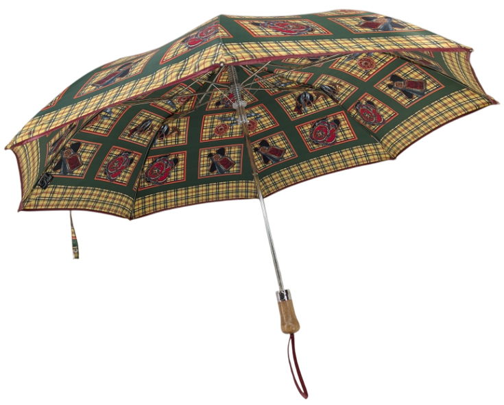parapluie-pliant-satin-equestre-vert1