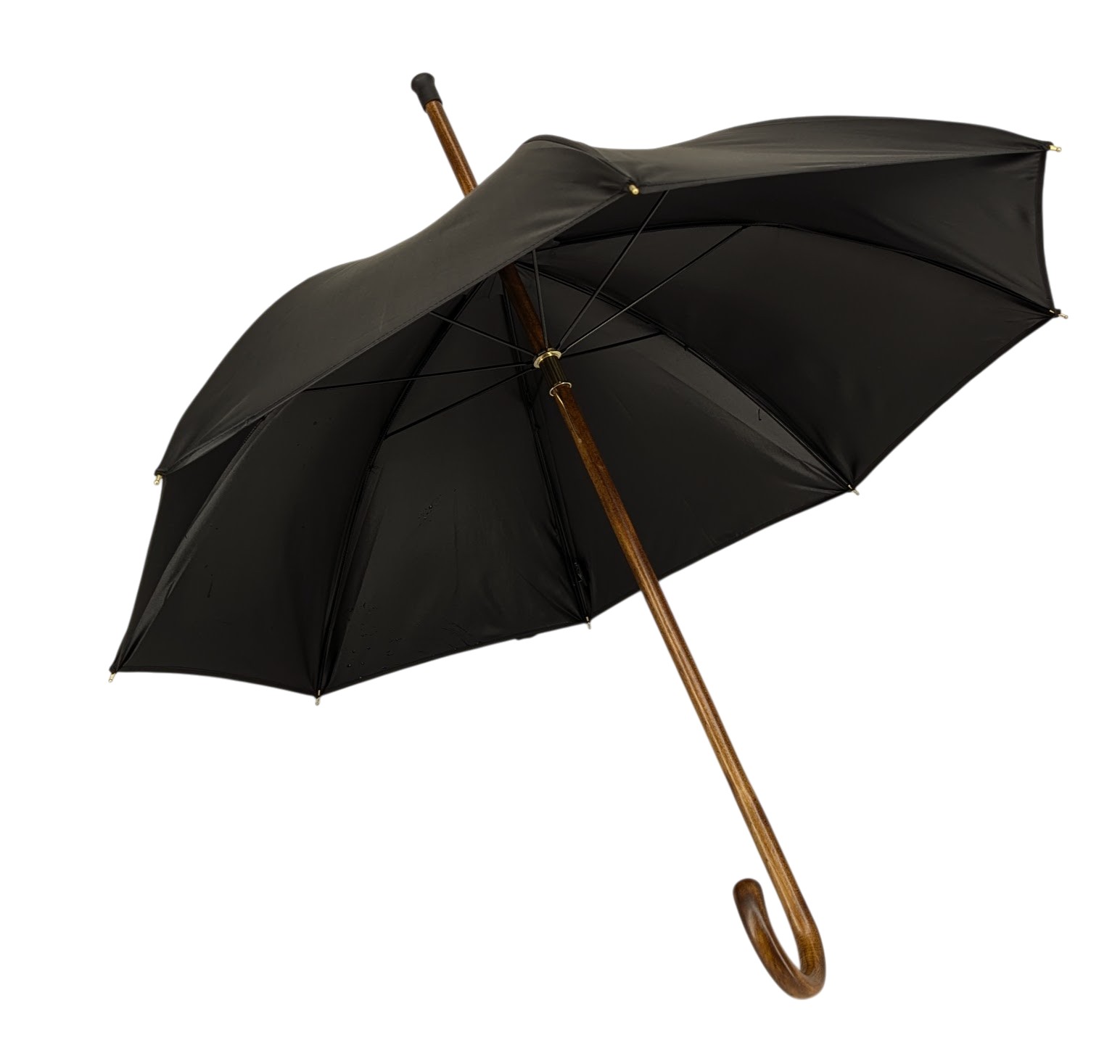 Parapluie canne de marche noir