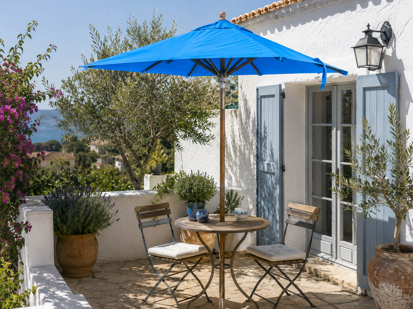 parasol bois carre 2x2