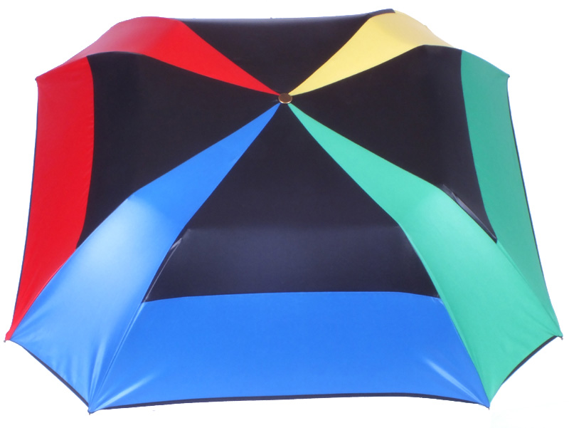 parapluie pliant acier carré multicolore