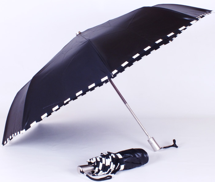 parapluies mini pliant damier noir