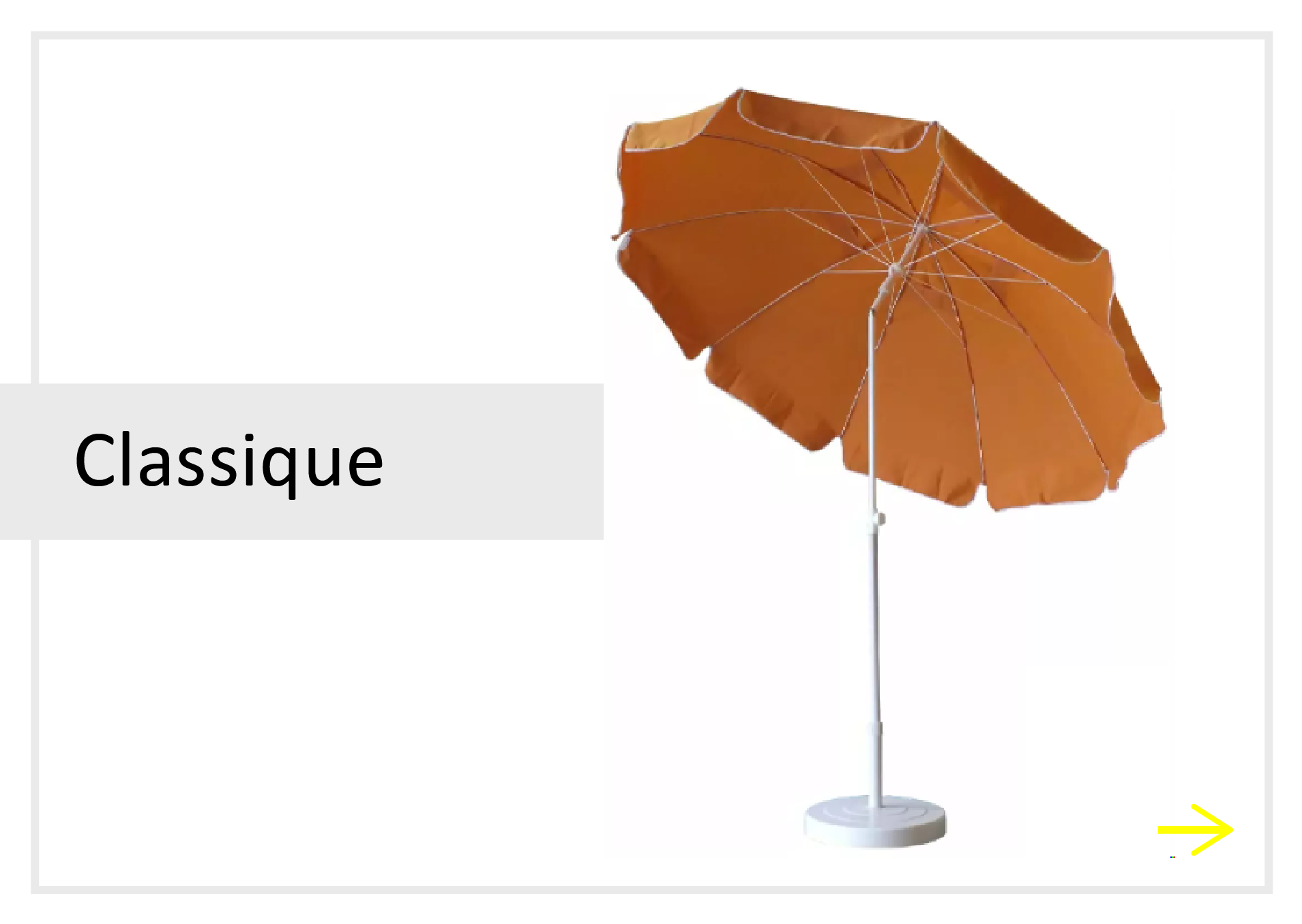lien vers pages catégories de parasols classiques
