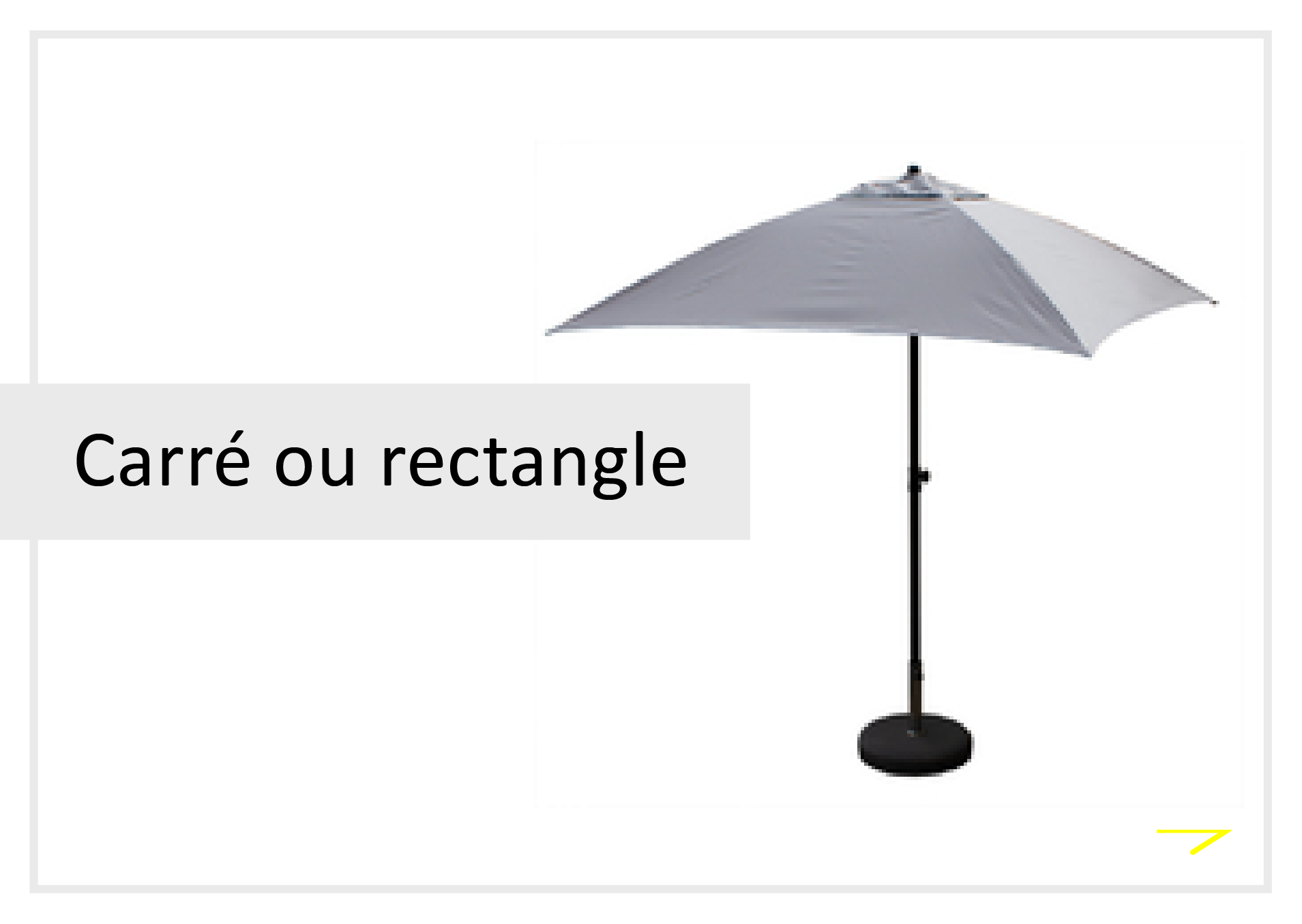 lien parasols carrés ou rectangles