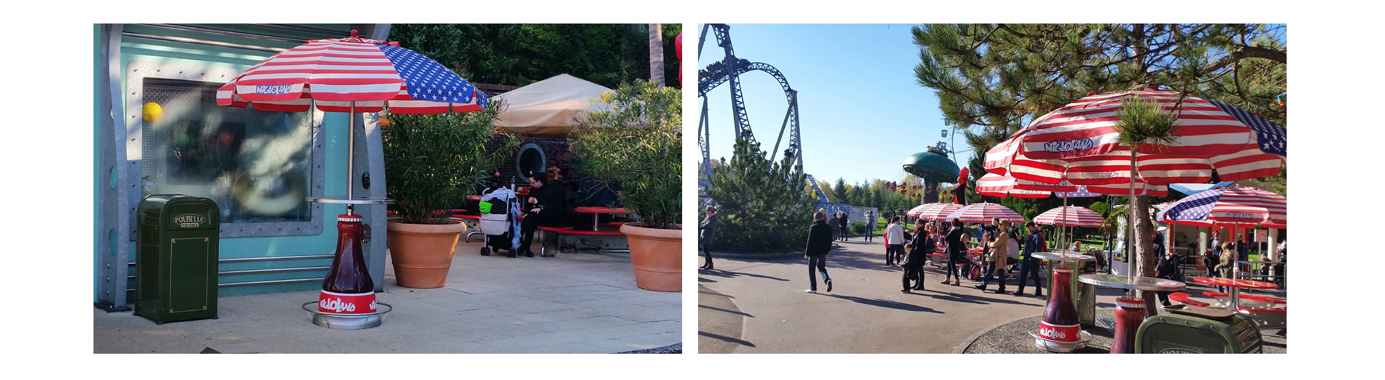 Parasols Dess pour le parc Nigloland