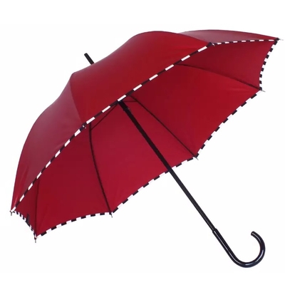 parapluie-droit-rouge-carmin-damier