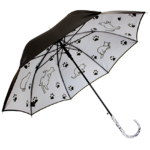 parapluie droit noir doublé chats 2