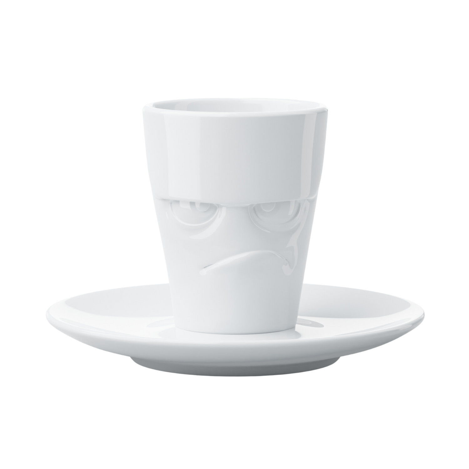 Expresso mug visage grognon tassen espresso porcelaine