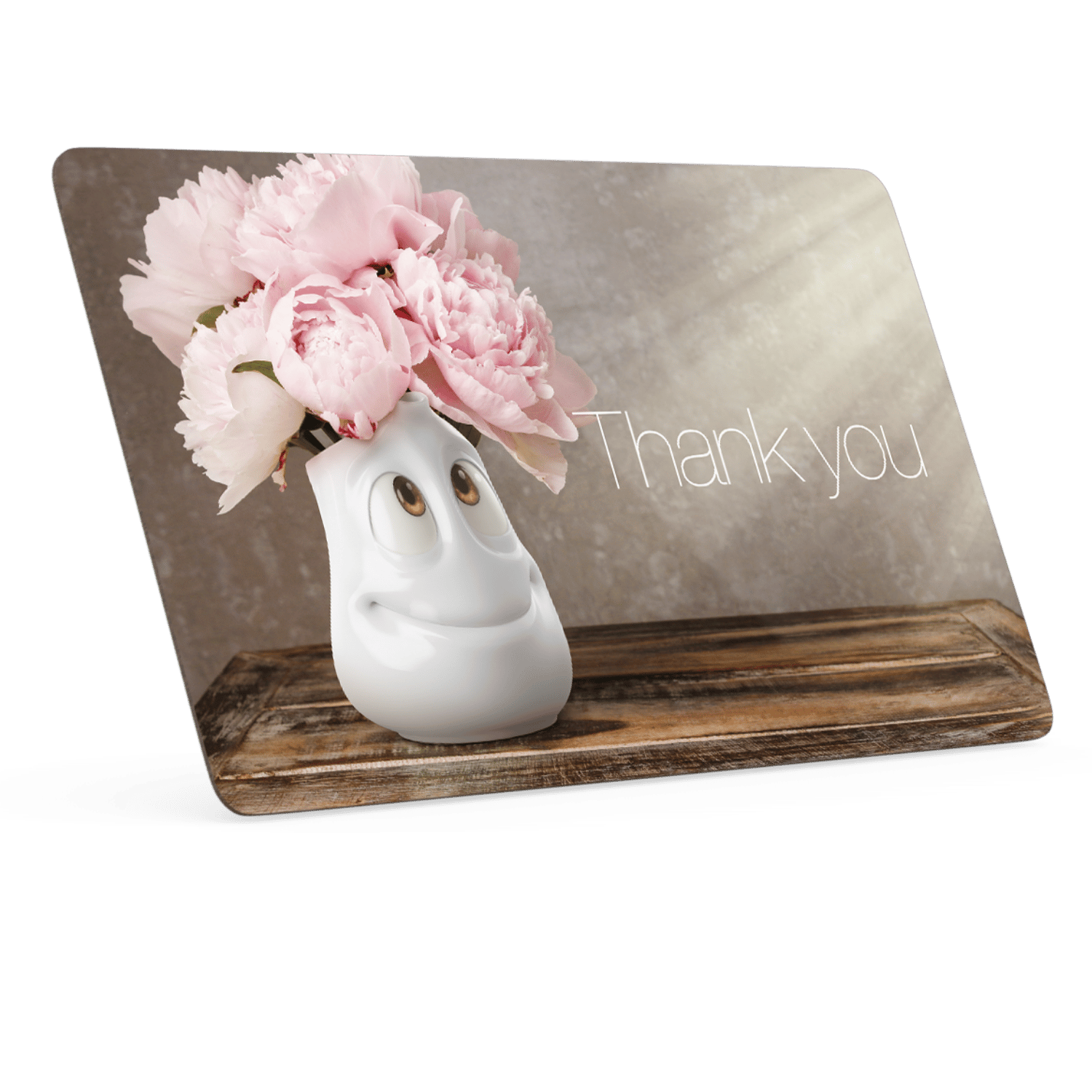 Plaque de petit déjeuner TASSEN cremier avec fleurs thank you