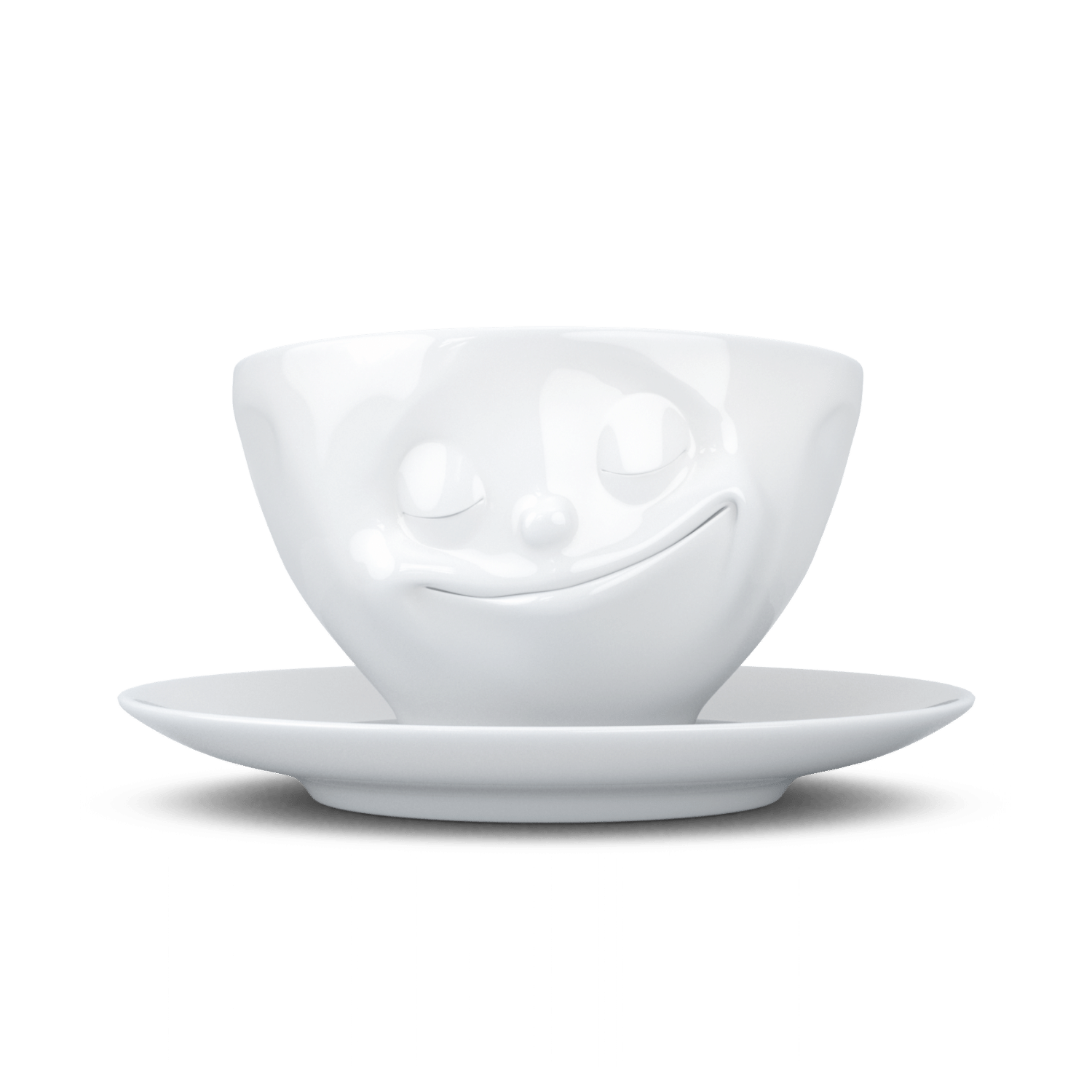 tasse à café heureux avec anse vaisselle visage tassen58 avec sous tasse(1)