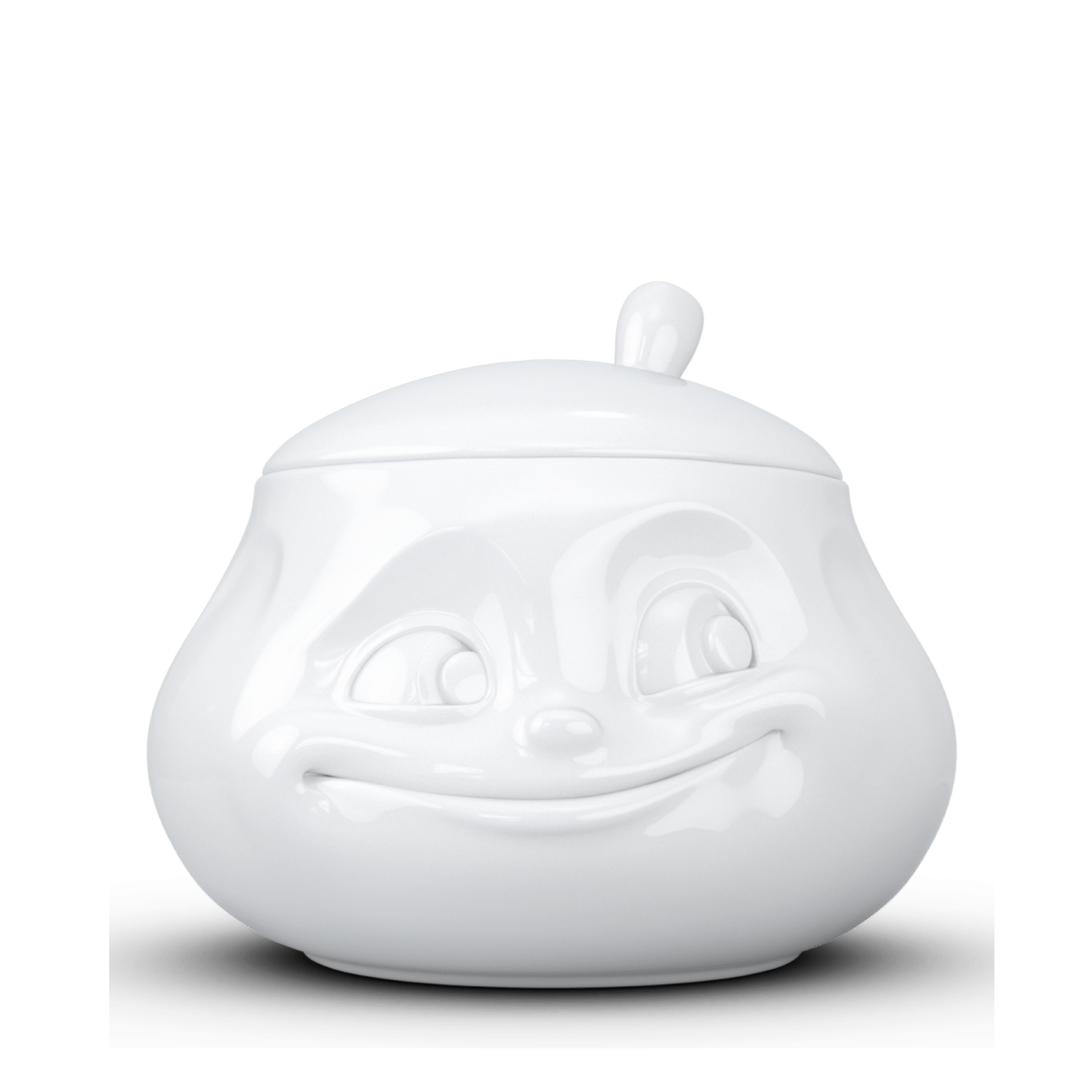 sucrier visage humeur doux heureux avec couvercle en porcelaine de Tassen