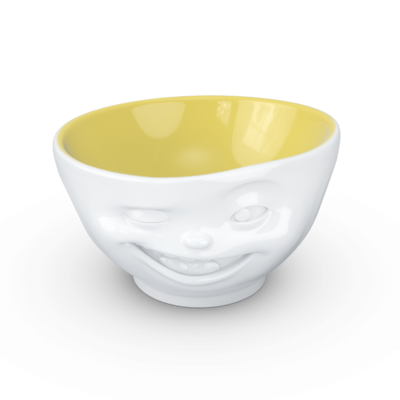 bol 500 ml clin d'oeil couleur intérieur safran jaune visage devant tassen