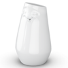 vase visage humeur détendu blanc avec ouverture dans la bouche comme soliflore