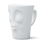 Mug bisou TASSEN avec anse visage baiser yeux fermé coté