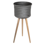 Up high gris anthracite cache pot sur pied handed by