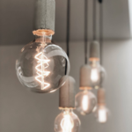 NUD collection ampoule spiral douille beton composition luminaires ambiance