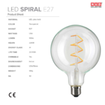 ampoule filament led spiral nud collection fiche technique