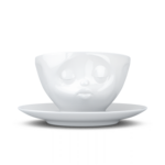 tasse à café bisou avec anse et sous tasse porcelaine tassen(1)