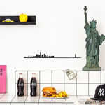 The Line NEW YORK decoration murale silhouette en acier peint noir statue de la liberté pomme burger coca cola