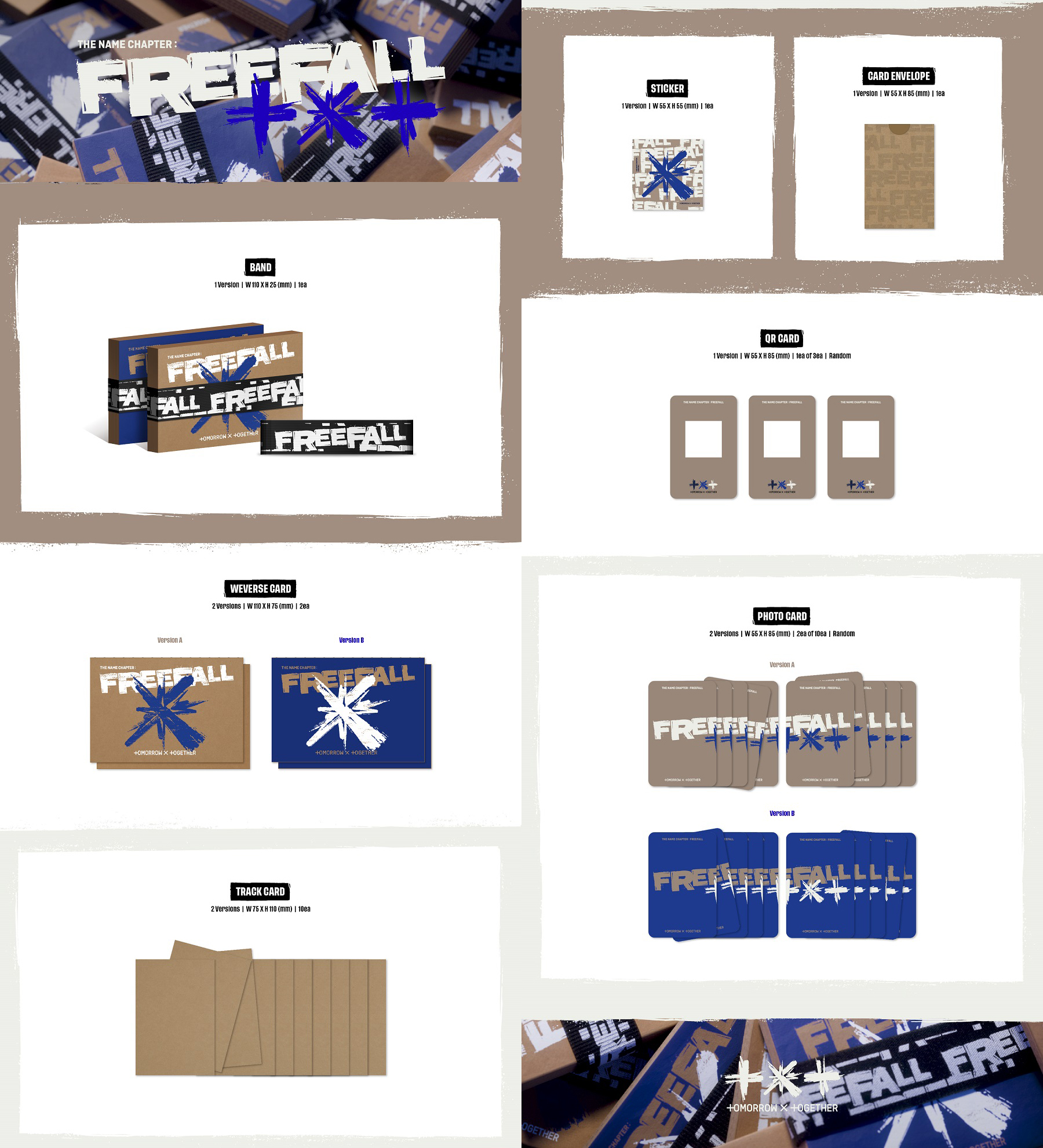 TXT 'The Name Chapter: FREEFALL' Album – GRAVITY Version – CD + Photo Book + Cards + Poster + Gift